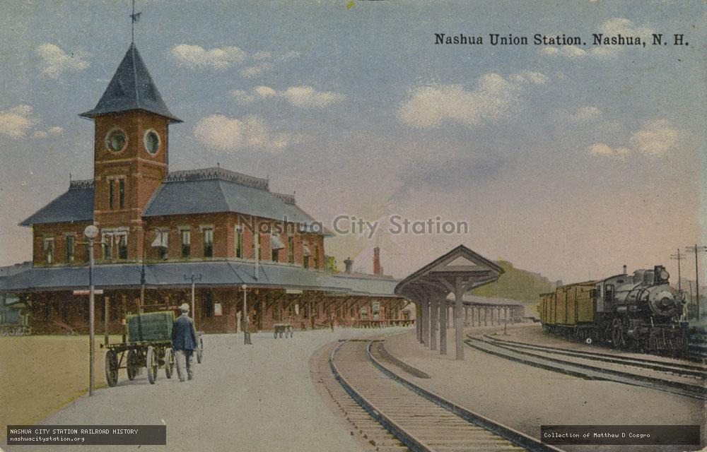 Postcard: Nashua Union Station, Nashua, New Hampshire